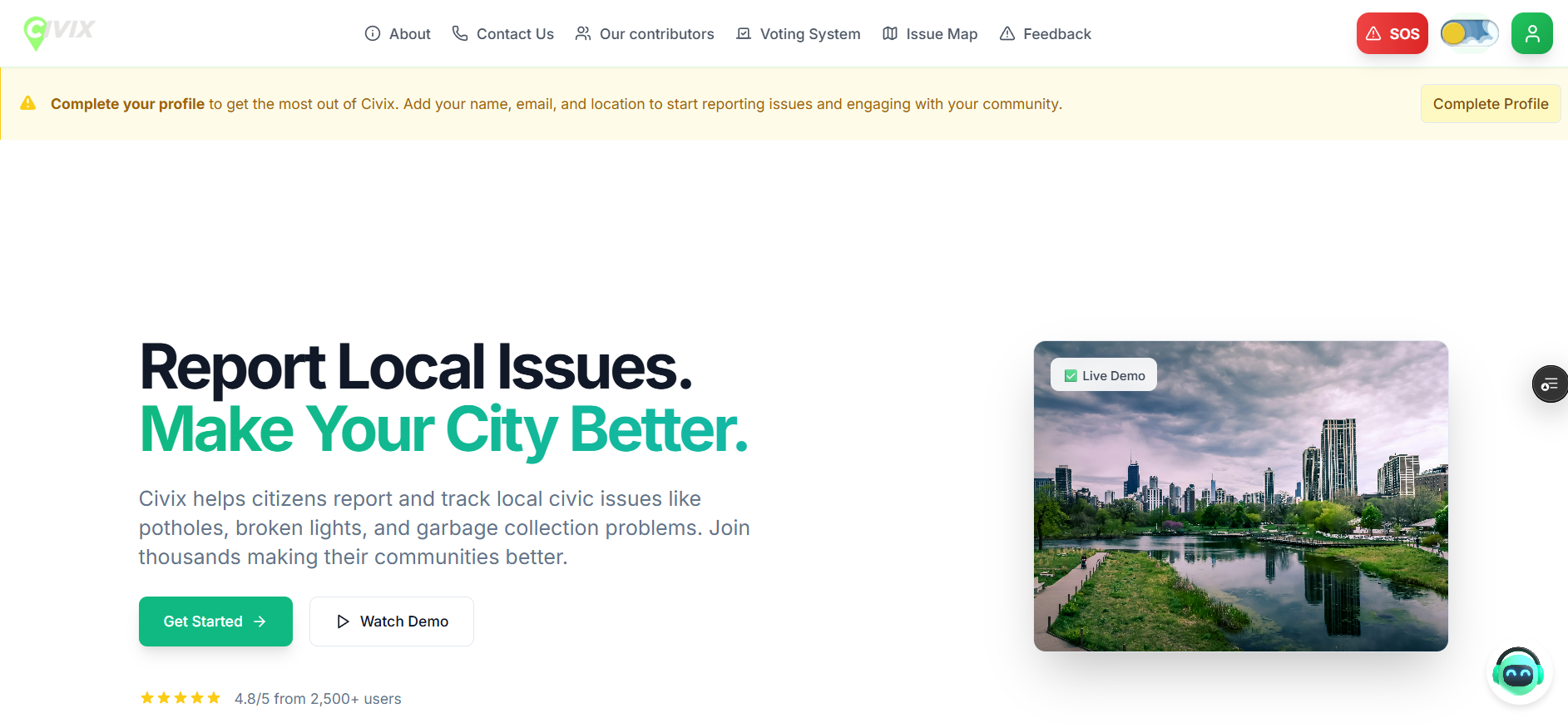 Civix - Civic Issue Reporting Platform